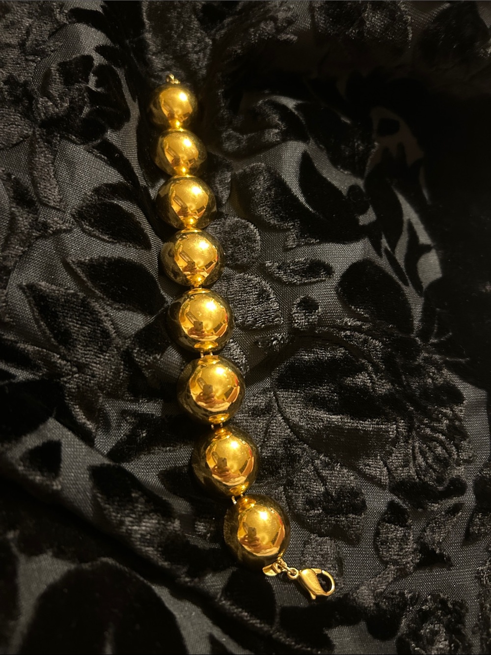 Monet Gold Bead Statement Bracelet